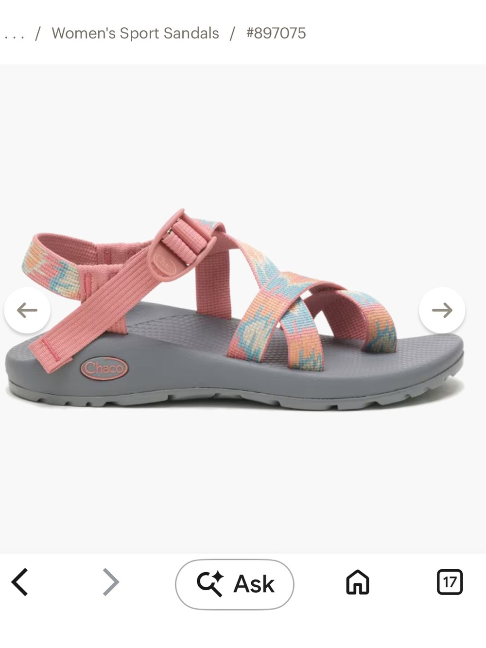 50%offw❤️ women's Chaco Z/2 Classic Sandals in the Aerial Rosette colorway